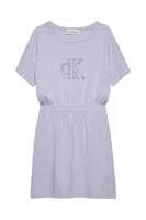 Dívčí šaty Calvin Klein Jeans fialová barva, mini, IG0IG02905