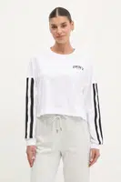Bavlněné tričko s dlouhým rukávem Dkny bílá barva, DP5T1226