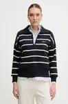 Svetr Pepe Jeans PRISCILLA dámský, tmavomodrá barva, lehký, PL702272