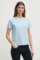 Bavlněné tričko Gant modrá barva