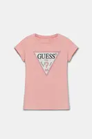 Dětské tričko Guess růžová barva