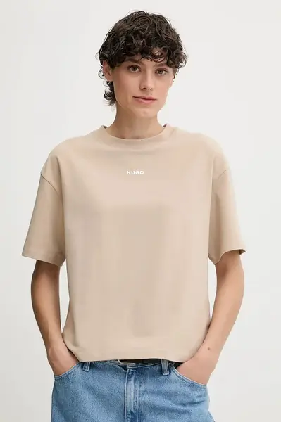 Tričko HUGO SHUFFLE_T-SHIRT černá barva, 50490593