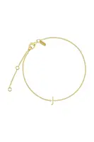 Pozlacený stříbrný náramek Design Letters