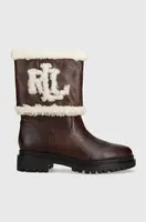 Kožené kotníkové boty Lauren Ralph Lauren Carter