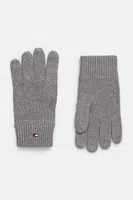 Rukavice Tommy Hilfiger pánské, šedá barva, AM0AM12845
