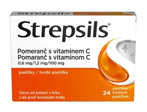 Strepsils Pomeranč s vitaminem C 24 pastilek