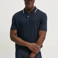 Bavlněné polo tričko Marc O'Polo tmavomodrá barva, 522203453034
