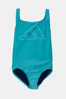 Jednodílné dětské plavky adidas Performance tyrkysová barva, JJ0431
