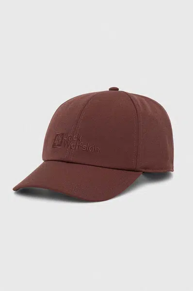 Kšiltovka Jack Wolfskin Baseball hnědá barva, s aplikací, 1900675