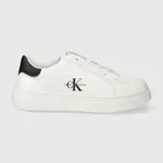 Dětské sneakers boty Calvin Klein Jeans bílá barva