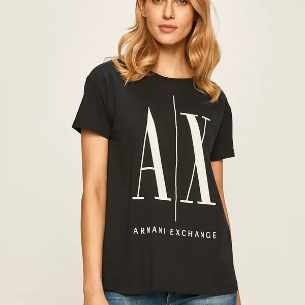 Tričko Armani Exchange tmavomodrá barva, 8NYTCX YJG3Z