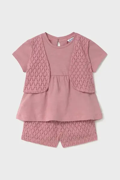 Dětské tričko a šortky Mayoral růžová barva, 1239