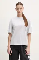 Bavlněné tričko adidas Essentials šedá barva, JE1217