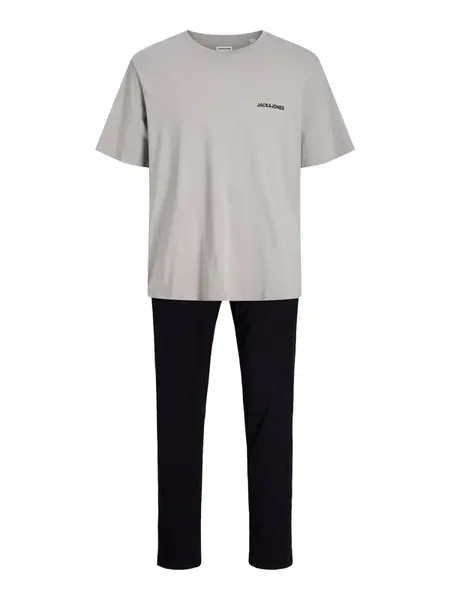 JACK & JONES Dlhé pyžamo 'JACEVEREST'  sivá / čierna