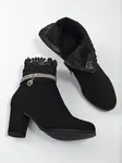 Elegantní černé kotníkové boty Flora