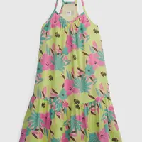 GAP Dětské květované šaty na ramínka - Holky