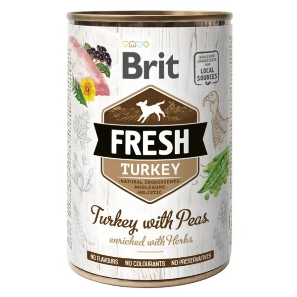 BRIT Fresh Turkey with Peas konzerva pro psy 400 g