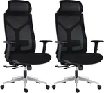 LTC 2PACK Ergonomická kancelářská židle ARIA černá (2 ks)