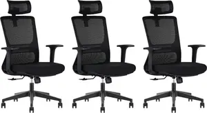 LTC 3PACK Ergonomická kancelárska stolička ARTEMIS, čierna (3 ks)