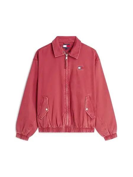 Tommy Jeans Prechodná bunda  svetločervená