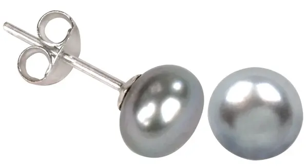 JwL Luxury Pearls Náušnice s pravou šedou perlou JL0029
