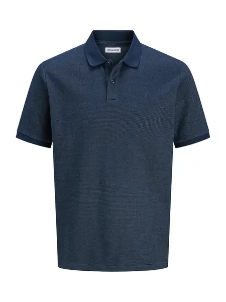 JACK & JONES Tričko 'JJEAUSTIN'  tmavomodrá / biela