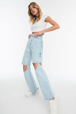 Dámské džínsy Trendyol High Waist