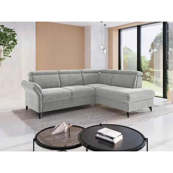 Sit & More ROHOVÁ SEDAČKA, textil, světle šedá