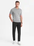 Ombre Elegant men's SLIM FIT chino pants - graphite
