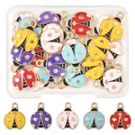 24Pcs Alloy Enamel Pendants