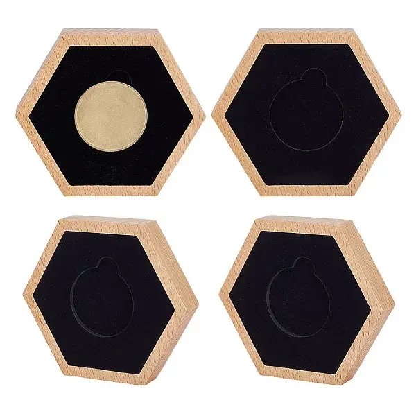 Hexagon Wood Coin Boxes