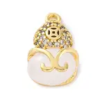 Brass Micro Pave Cubic Zirconia Charms