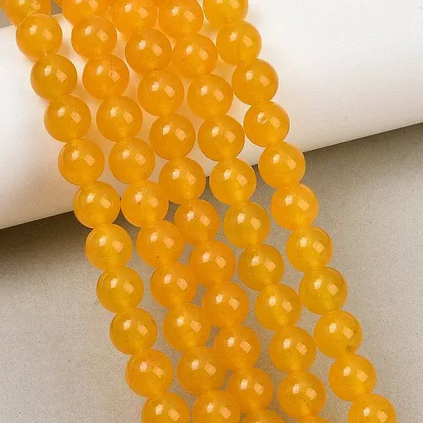 Dyed Natural White Jade Beads Strands