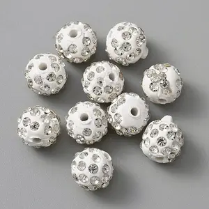 Handmade Polymer Clay Rhinestone Beads