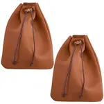 2Pcs Cowhide Coin Wallets