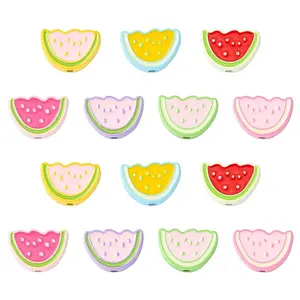 14Pcs 7 Colors Zinc Alloy Enamel Beads