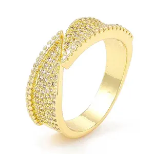Clear Cubic Zirconia Triangle Open Cuff Ring
