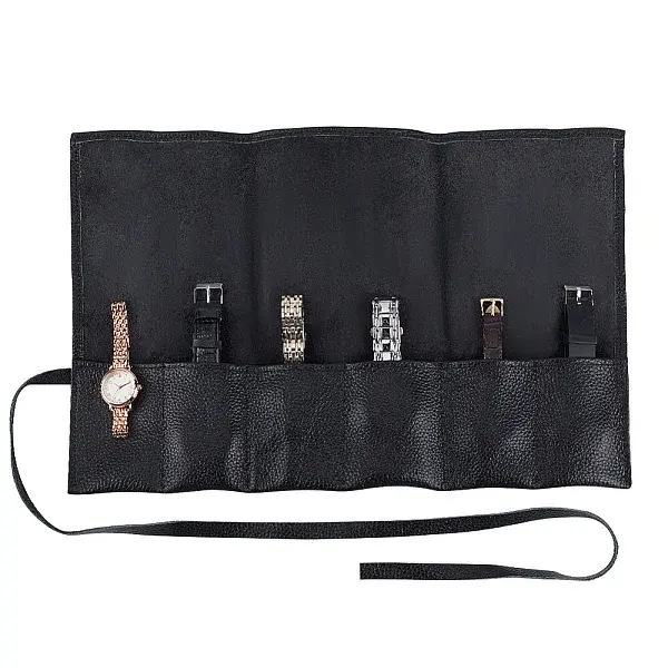 Leather Watch Roll Travel Cases