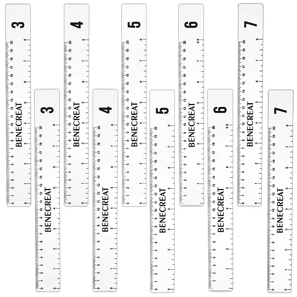 Rectangle Acrylic Rolling Mud Stick Guide Rule
