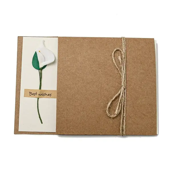 Dried Calla Lily Paper Thank You Greeting Cards