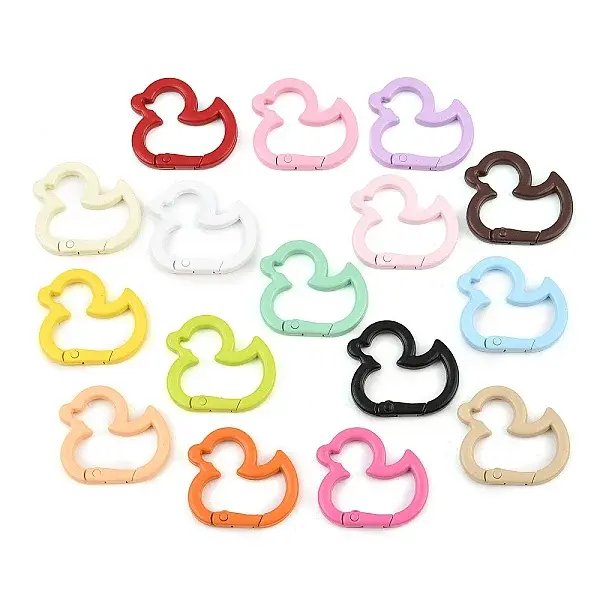 Spray Paint Alloy Spring Gate Rings