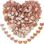 4 Styles Heart with Love & Word Wood Cabochons
