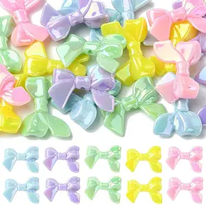 20Pcs 5 Colors AB Color Plated Acrylic Beads