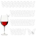 30Pcs Acrylic Wine Glass Charms