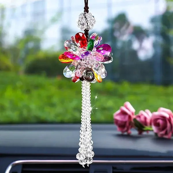 Glass Flower Pendant Decorations