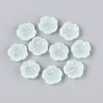 Transparent Spray Painted Glass Beads