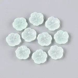 Transparent Spray Painted Glass Beads