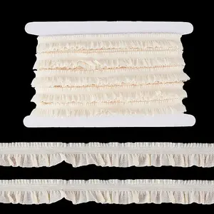 10M 10% Spandex 90% Polyamide Layered Pleated Lace Ribbon