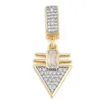 Brass Micro Pave Clear Cubic Zirconia Pendants
