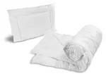 Detská 2D sada prikrývka a vankúš DELUXE do postieľky 135x100, 40x60cm - biela